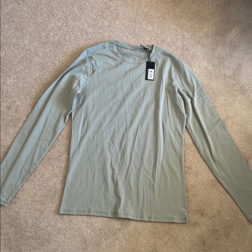 Men's Light Gray Long Sleeve Shirt